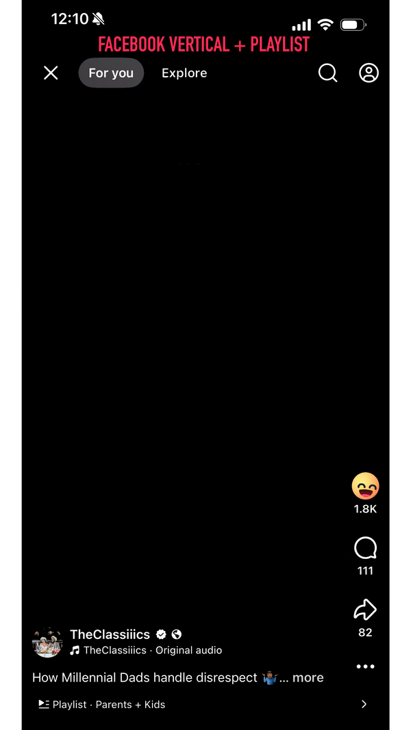 Facebook Reel + Playlist Template