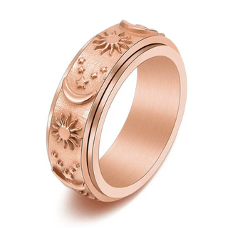 Buy rose-gold Suns, Moons, & Stars Anxiety RIng