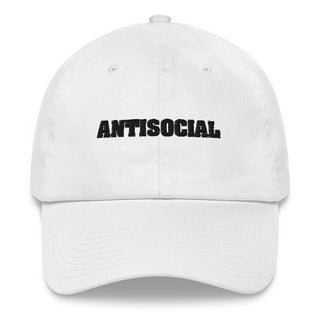 Buy white "Antisocial" Chino Baseball Cap